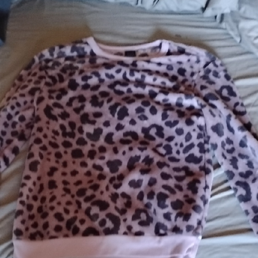 Leopard Print Pink Sweater